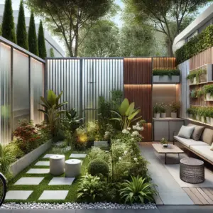 Gartenzaun mit Sichtschutz