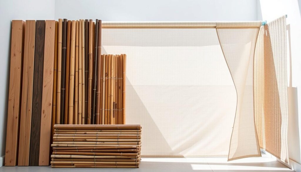 Materialien für Sichtschutz