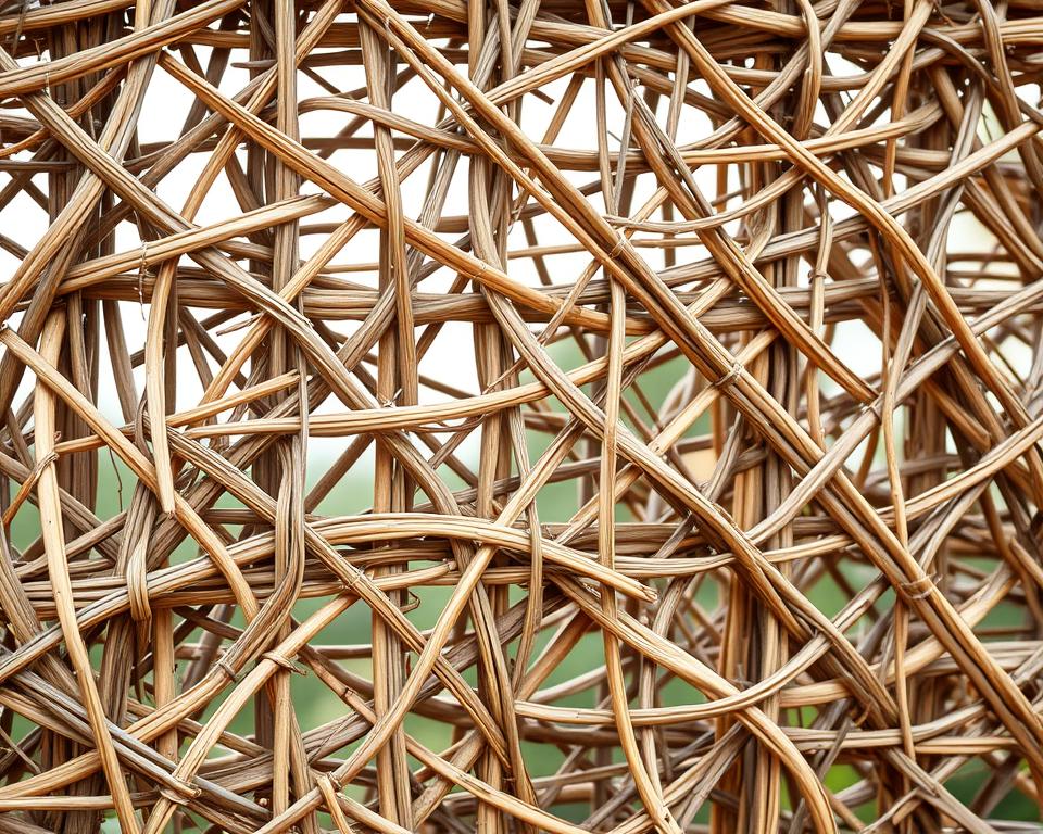 Komplexe Weidenzaun Flechttechniken