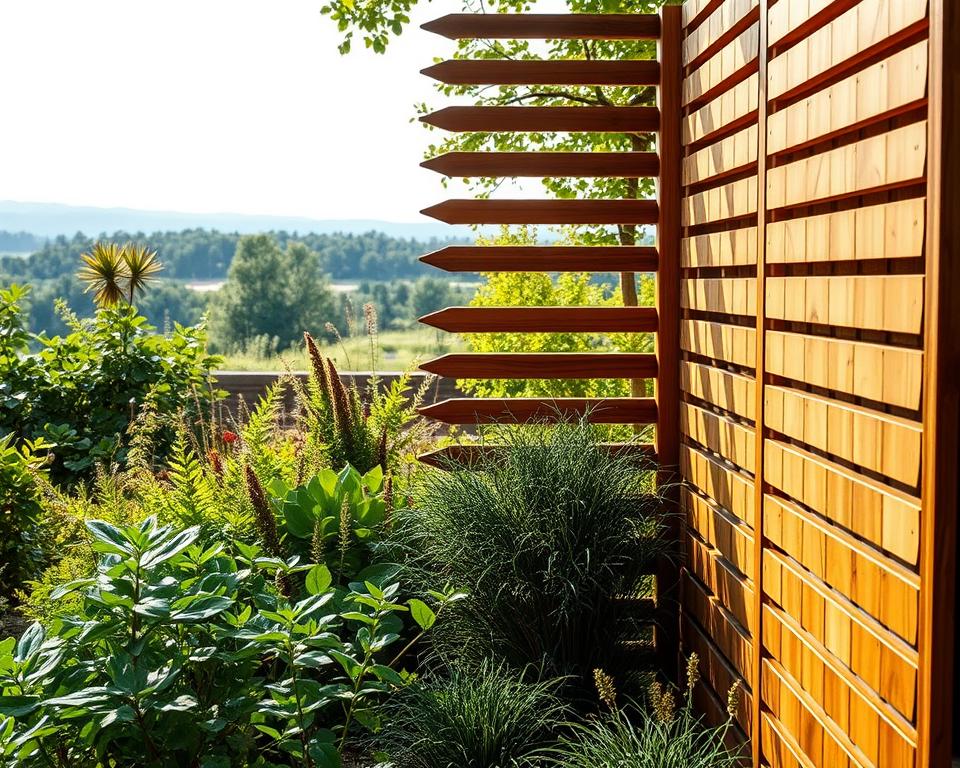 Moderne Holzsichtschutz Gartenzäune