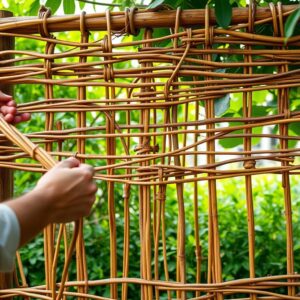 Weidenzaun flechten